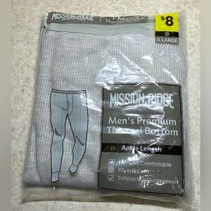 Mission Ridge Men's Thermal Bottom - Light Gray